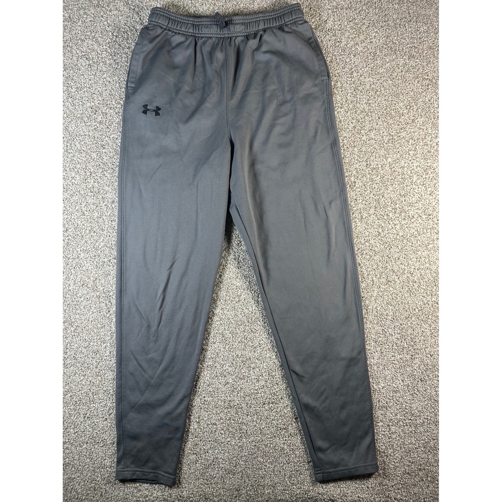 Under Armour Boys Gray Fitted Athletic Jogger Pants Size YXL 30 Inseam